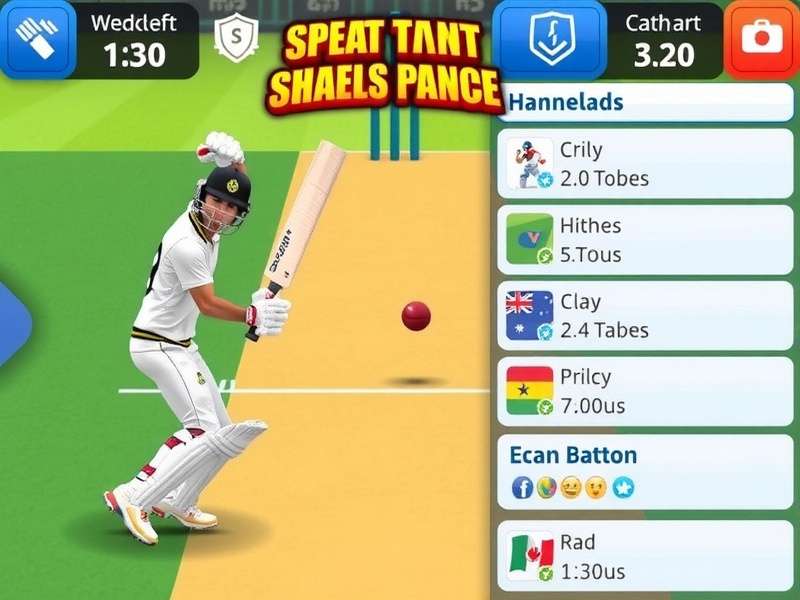 Super Cricket Challenge batting interface